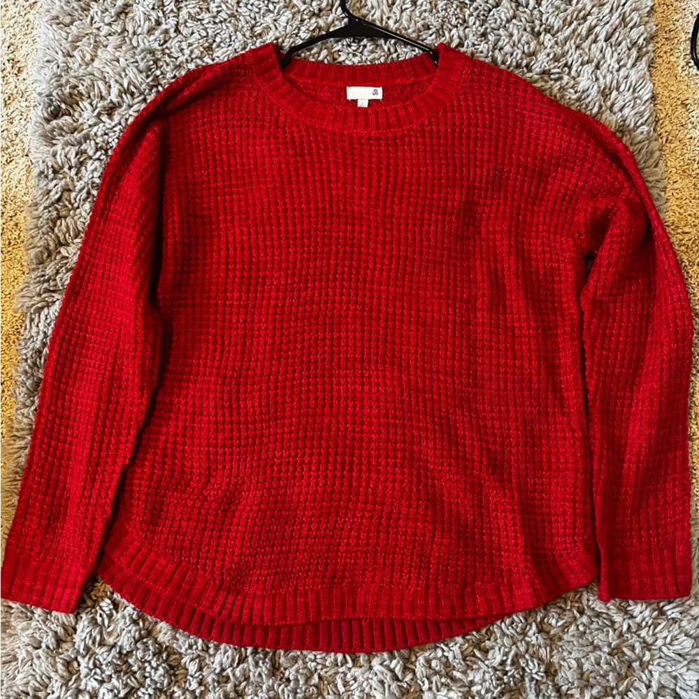 Oversized red sweater